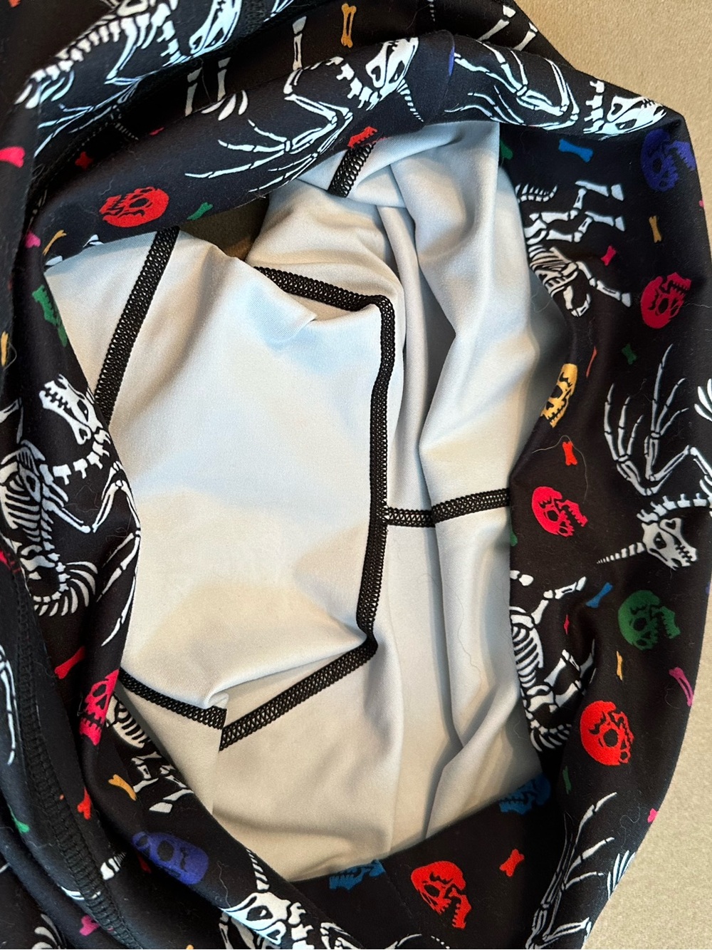 Constantly Varied Gear Women’s Black Shorts with Multicolor Skull & Bone Print - Picture 3 of 3